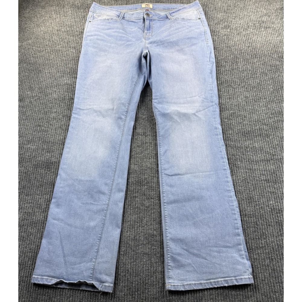 L.e.i. Bootcut Jeans Juniors 15 Regular‎ Light Wash Embroidered Denim 33x30 Y2K